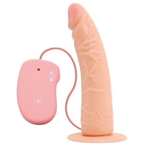 vibratore realistico color carne in pvc morbido con fusto venato testicoli e telecomando a filo cablato per regolazione intensita Vein Desire Flavour calzata classica