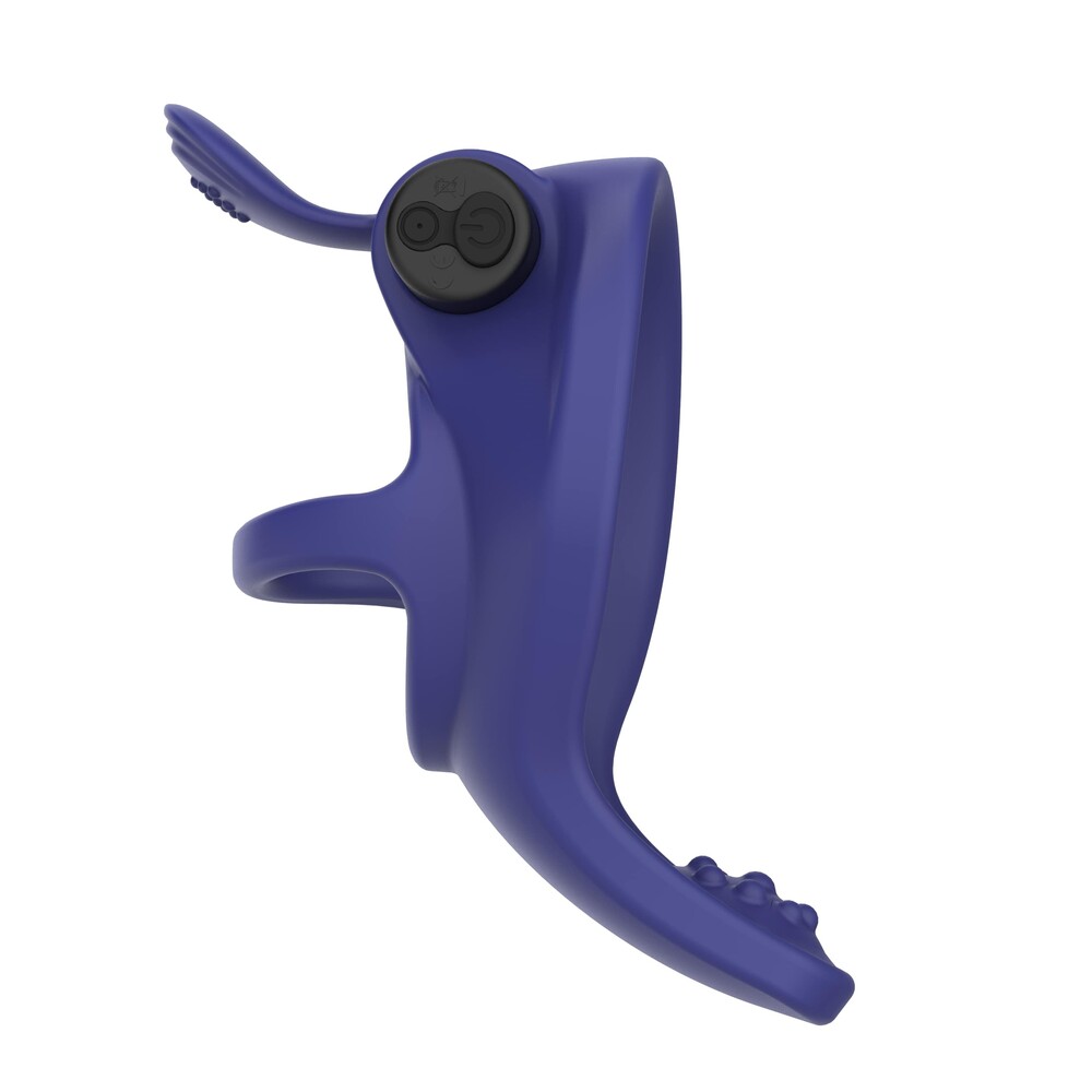 anello fallico vibrante in silicone per coppia con estensione flessibile per la stimolazione del clitoride e dieci funzioni ricaricabile usb Gladiator Kinetic Aura dettaglio diametro interno