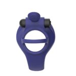 anello fallico vibrante in silicone per coppia con estensione flessibile per la stimolazione del clitoride e dieci funzioni ricaricabile usb Gladiator Kinetic Aura vista prospettica sul letto
