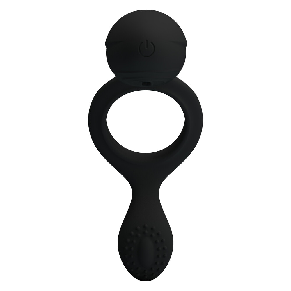 anello fallico vibrante in silicone elastico fucsia con micro rilievi stimolanti e bullet motorizzato removibile a bottone Ethel Kinetic Vista focus rilievi stimolanti superficiali
