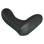 stimolatore prostatico in silicone nero con movimento cinetico di pulsazione assiale per punto p e base allargata a sella Onyx Pulse Probe dettaglio base a sella