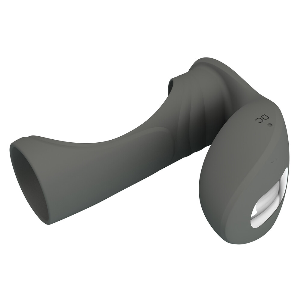 anello fallico vibrante in silicone morbido per coppia ricaricabile usb con sette modalita di vibrazione e funzione memory Cirrus Kinetic Shape dettaglio elasticita materiale