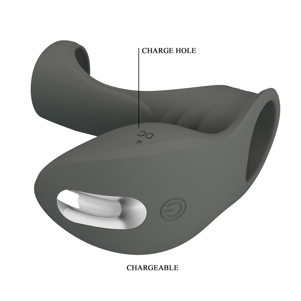 anello fallico vibrante in silicone morbido per coppia ricaricabile usb con sette modalita di vibrazione e funzione memory Cirrus Kinetic Shape focus porta ricarica usb