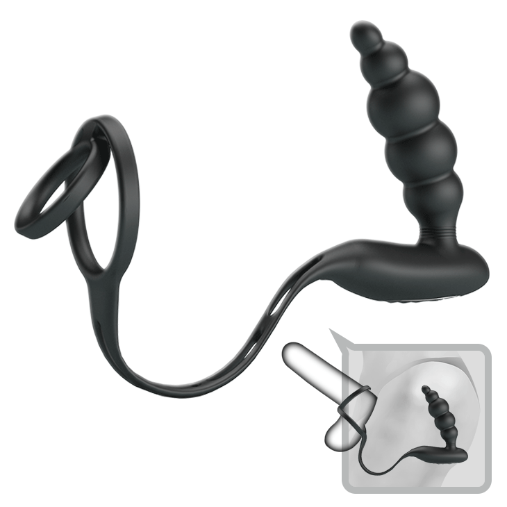 kit di vibratori per stimolazione anale e prostatica in silicone nero con quattro dispositivi inclusi anello fallico e mini bullet Master Hunter Loop focus mini vibratore cinque virgola sei centimetri