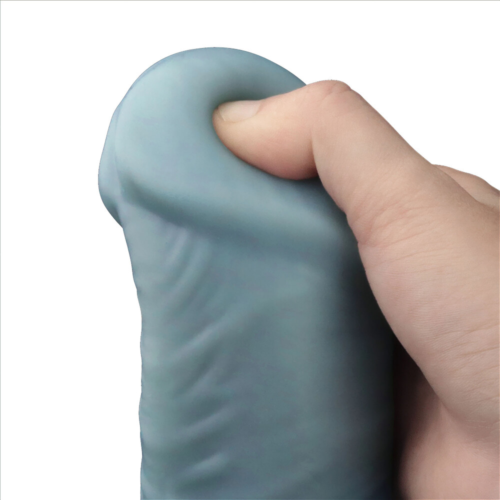 vibratore realistico a doppio strato in silicone morbido color carne con movimento di spinta assiale e telecomando wireless Nature Layer Essence focus pin ricarica usb magnetica