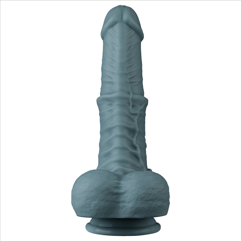 vibratore realistico a doppio strato in silicone morbido color carne con movimento di spinta assiale e telecomando wireless Nature Layer Essence dettaglio telecomando wireless
